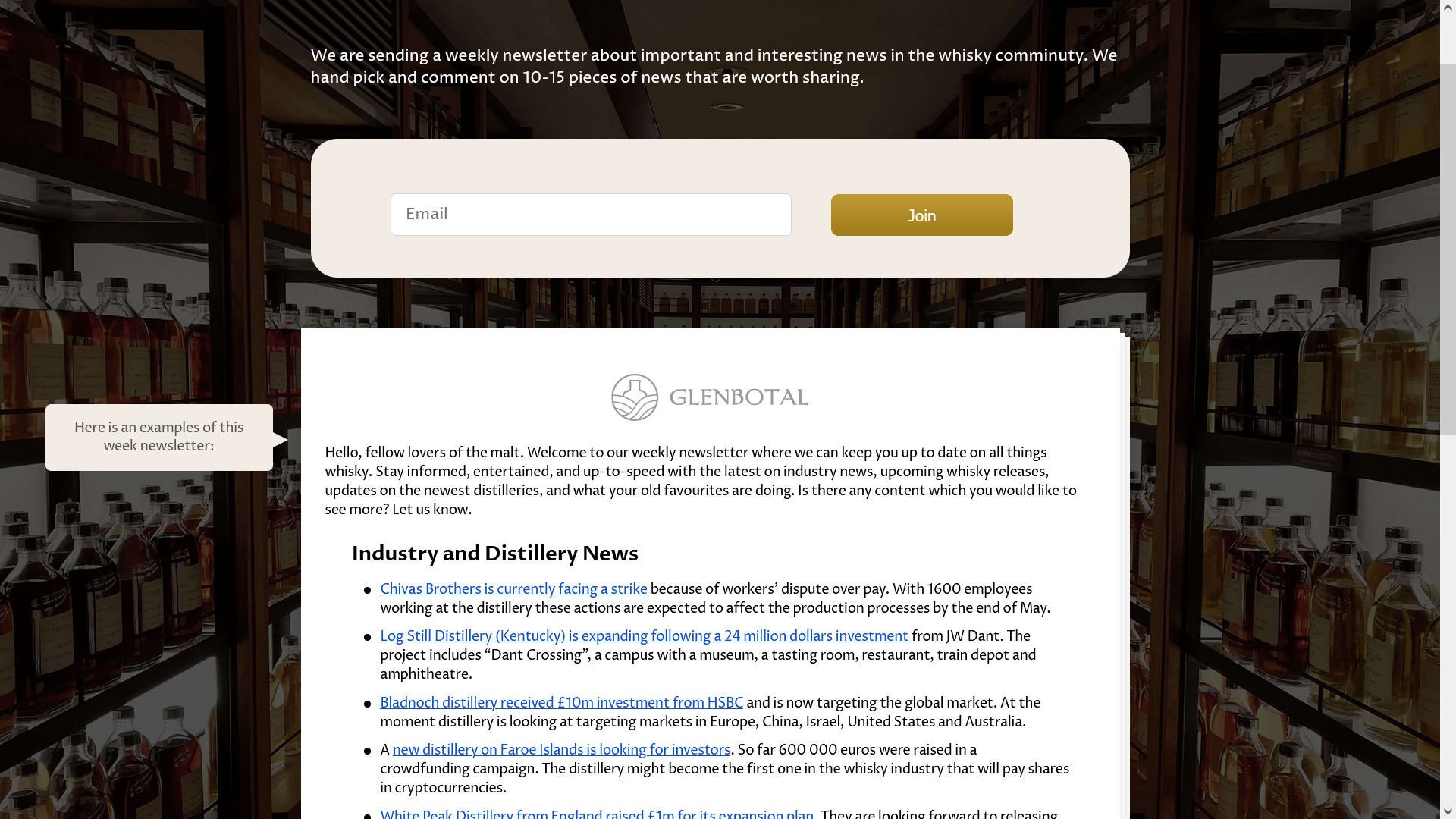 Glenbotal — editorial/newsletter